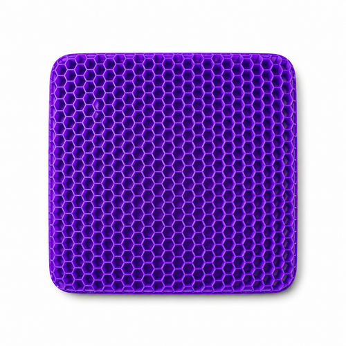 Honeycomb gel seat cushion with removable non-slip cover